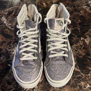 Kids/girls sparkle grey vans